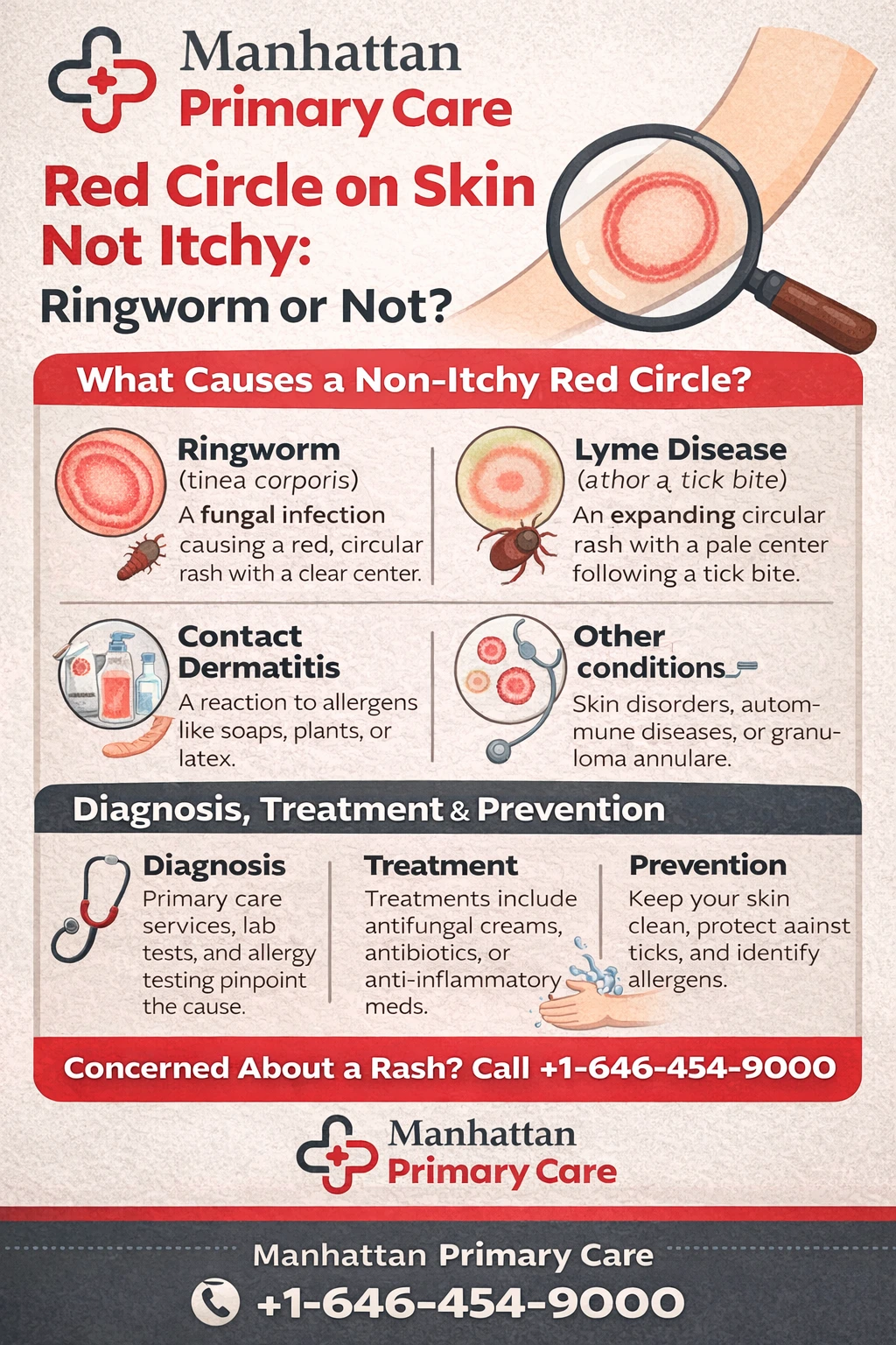 Red Circle on Skin Not Itchy Is It Ringworm or Not
