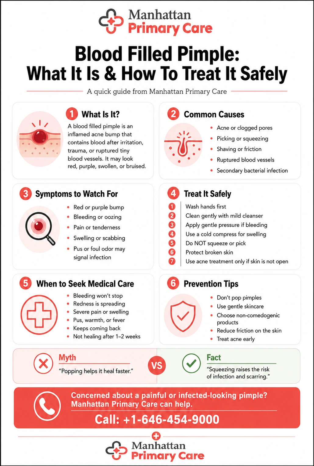Blood Filled Pimple What It Is & How To Treat It Safely infographic