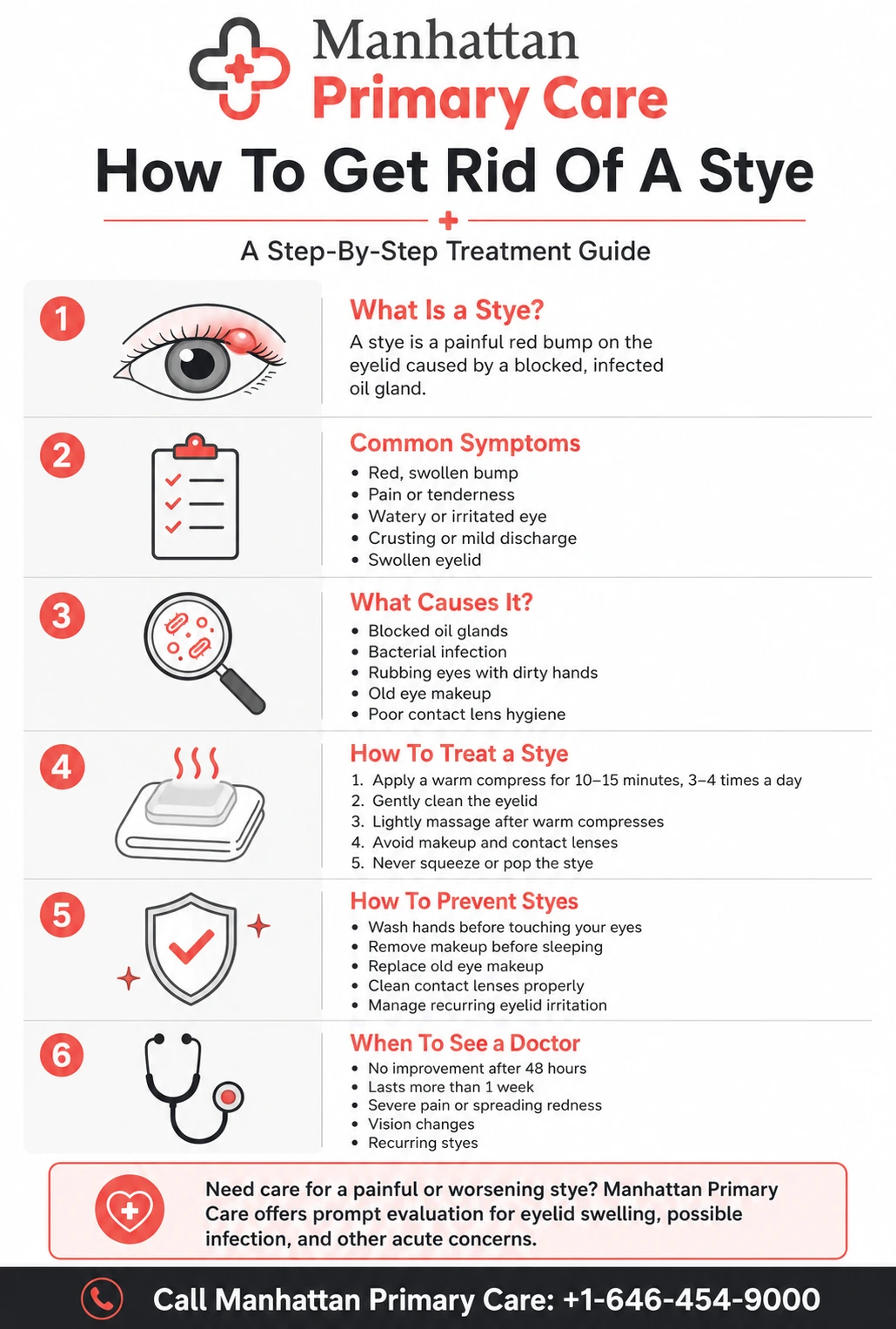 How To Get Rid Of A Stye A Step-By-Step Treatment Guide infographic