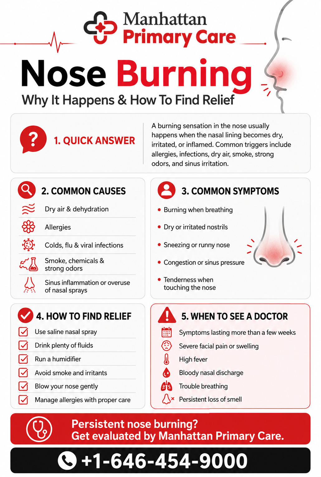 Nose Burning Why It Happens And How To Find Relief infographics
