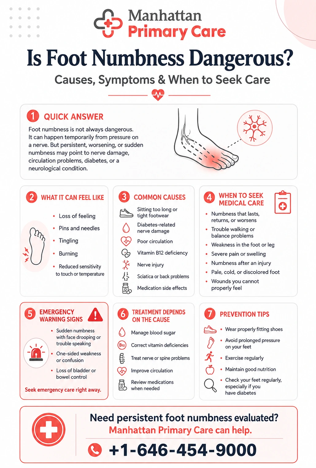 Is Foot Numbness Dangerous Causes, Symptoms And When To Seek Care Infographics