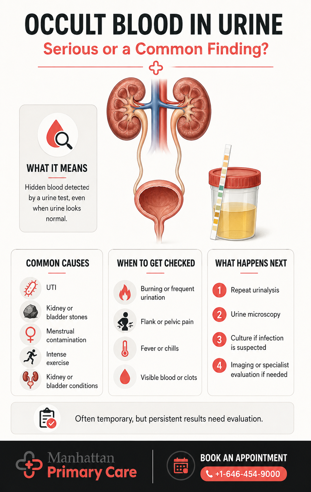 occult blood in urine